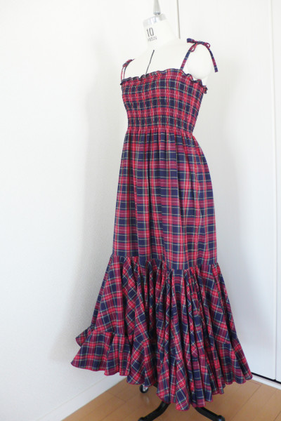 ボリュームタータン・ワンピース